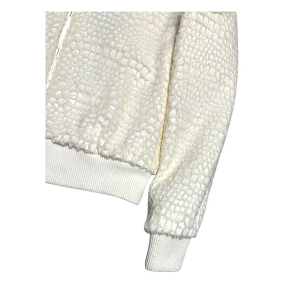 JOHN + JENN Faux Fur Scaled Luxury Designer Bomber Jacket Womens XS - Picture 6 of 6